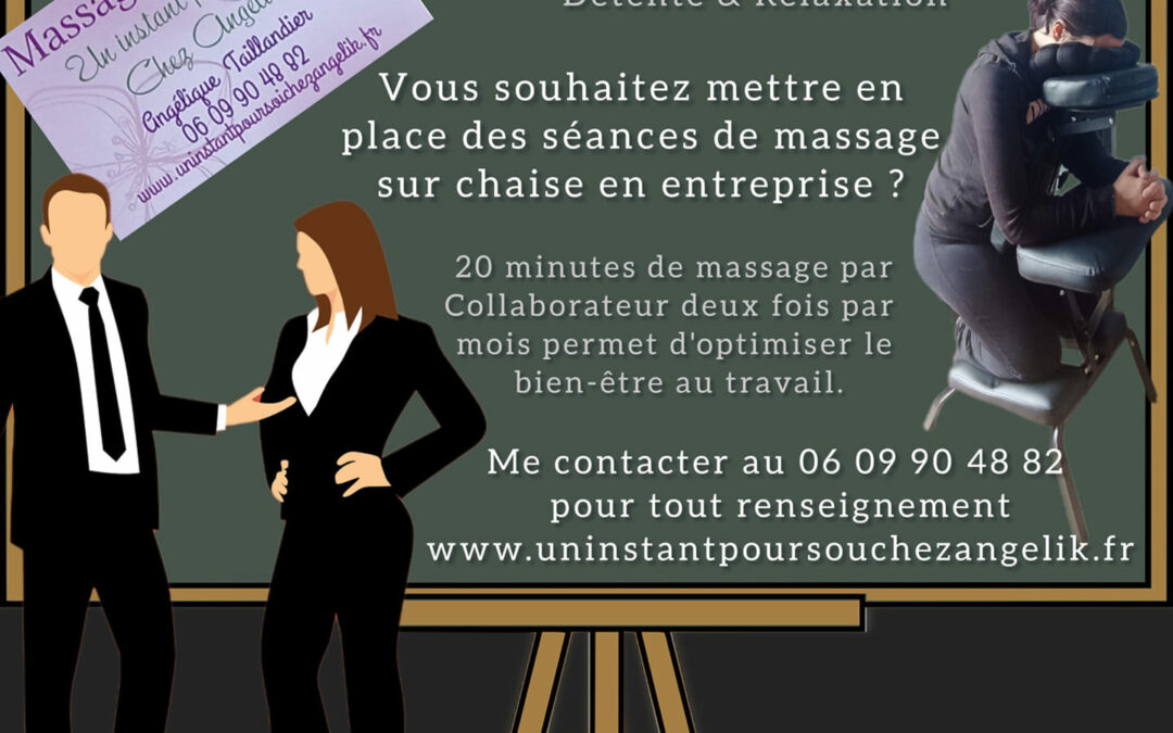 Massage sur chaise en entreprise