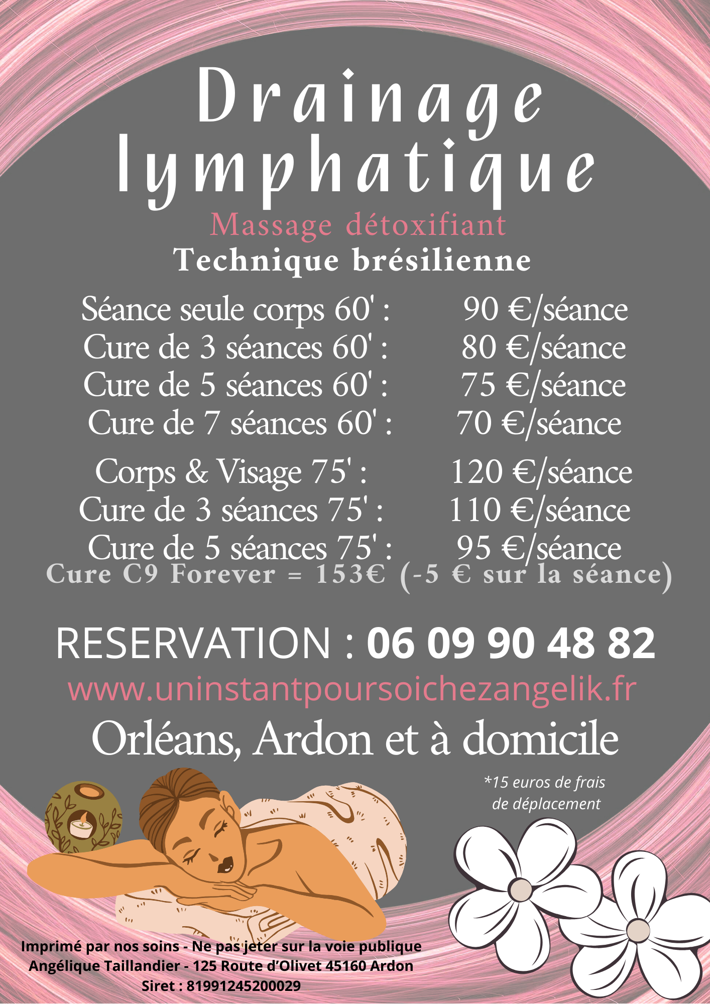 drainage lymphatique orléans - DLM - Massage drainant Orléans
